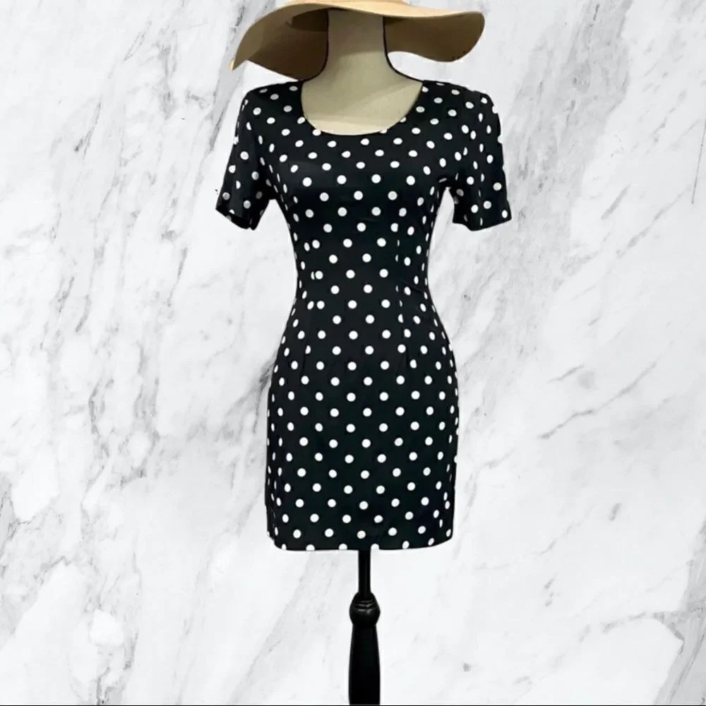 ⭐️ VINTAGE 90s Polka Dot Mini Dress 90210 😍